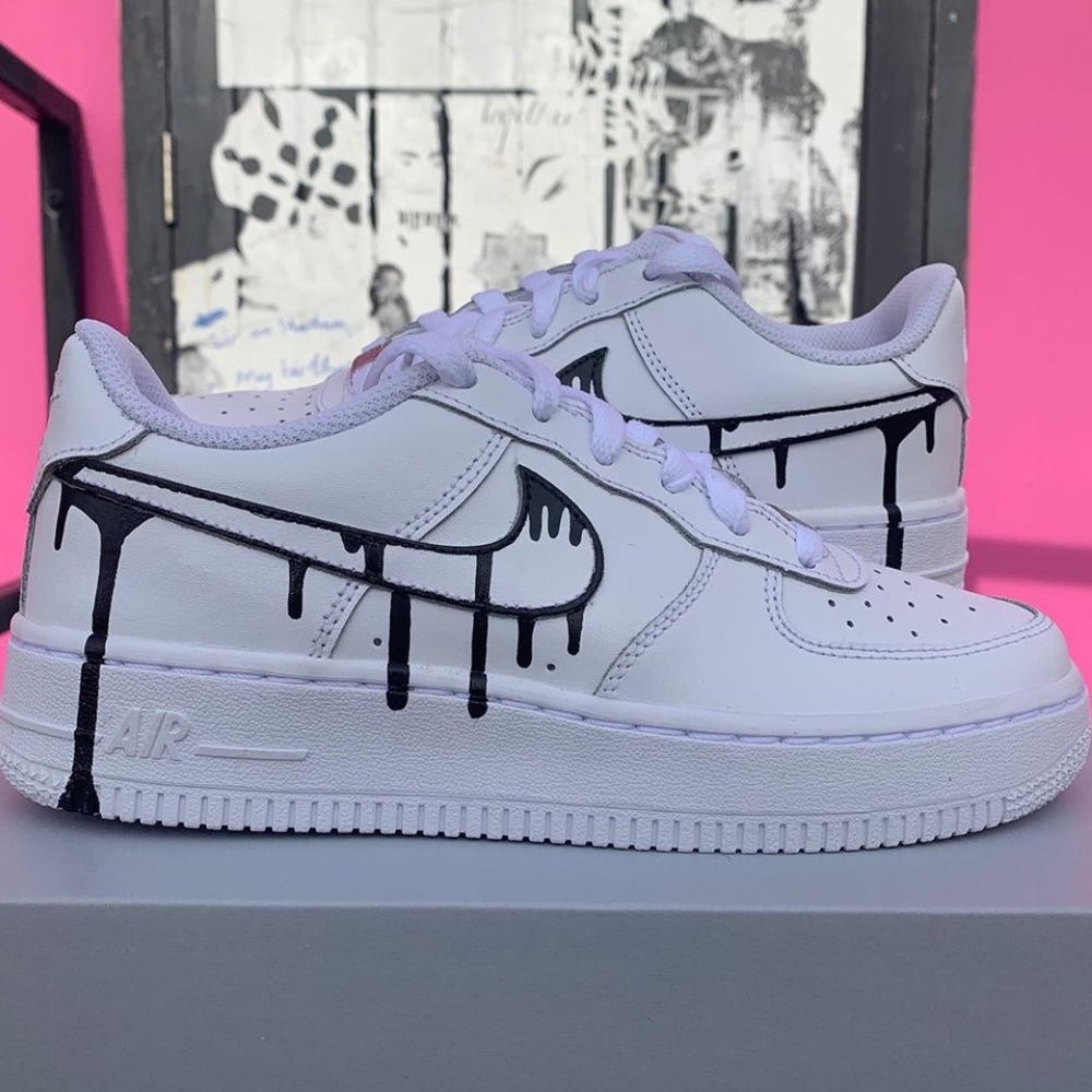 Black Drip Custom Air Force 1